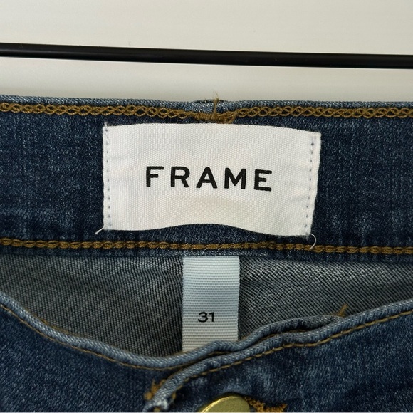 Frame Denim Le High Skinny Crop Size‎ 31 Dark Wash High Wasited - Picture 3 of 6